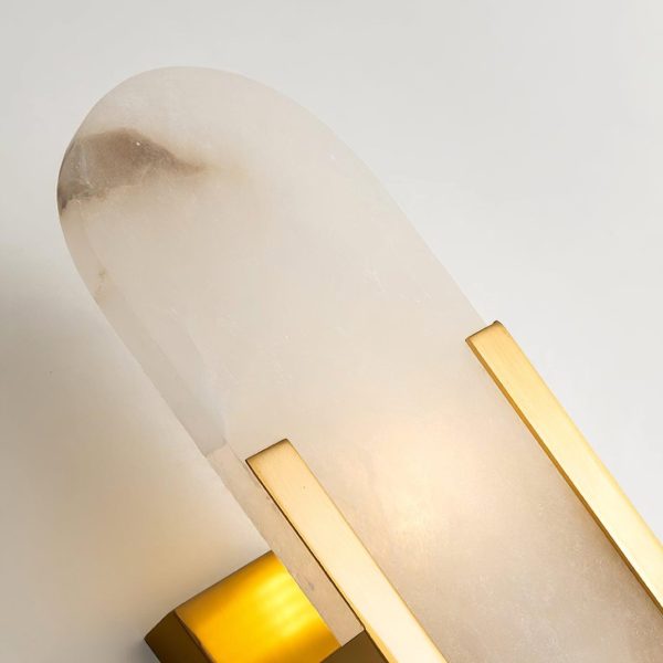 melange elongated alabaster wall sconce