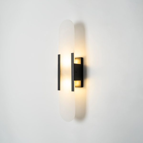 melange elongated alabaster wall sconce