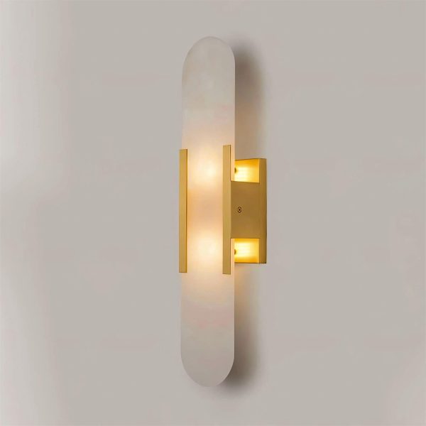 melange elongated alabaster wall sconce