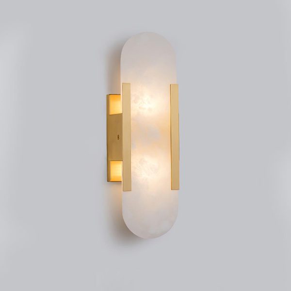 melange elongated alabaster wall sconce