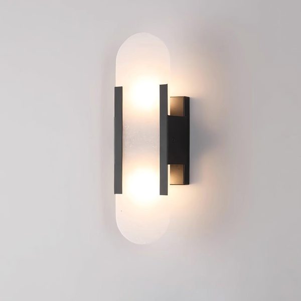 melange elongated alabaster wall sconce