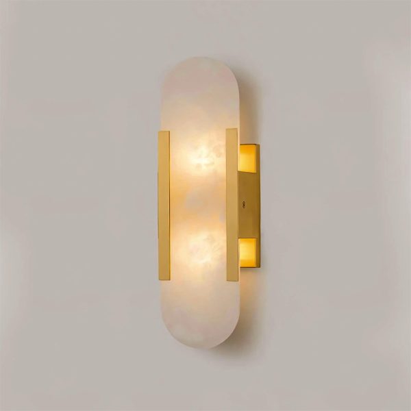 melange elongated alabaster wall sconce