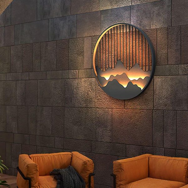 mountain outdoor wall lamp