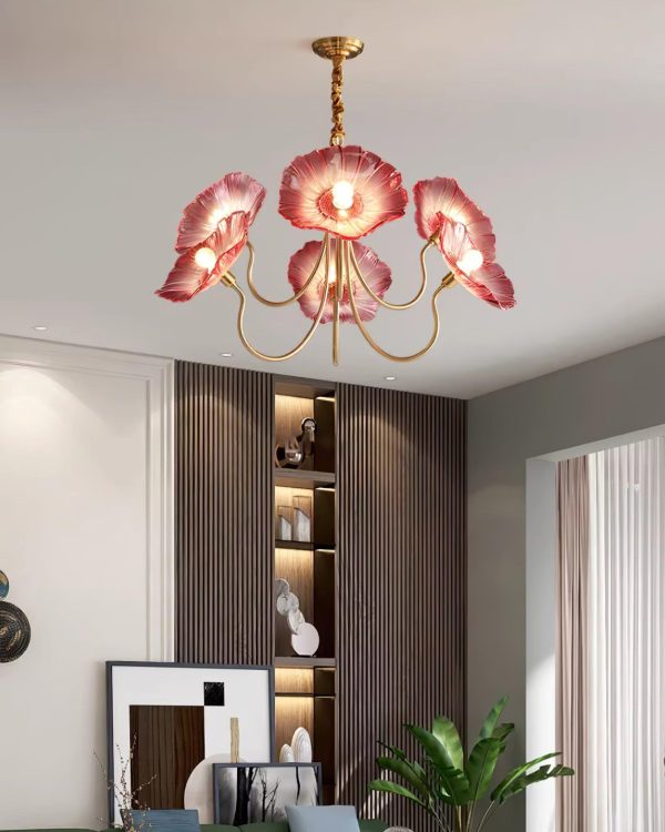 murano glass flowers chandelier