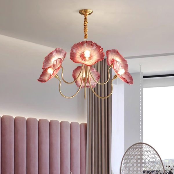 murano glass flowers chandelier