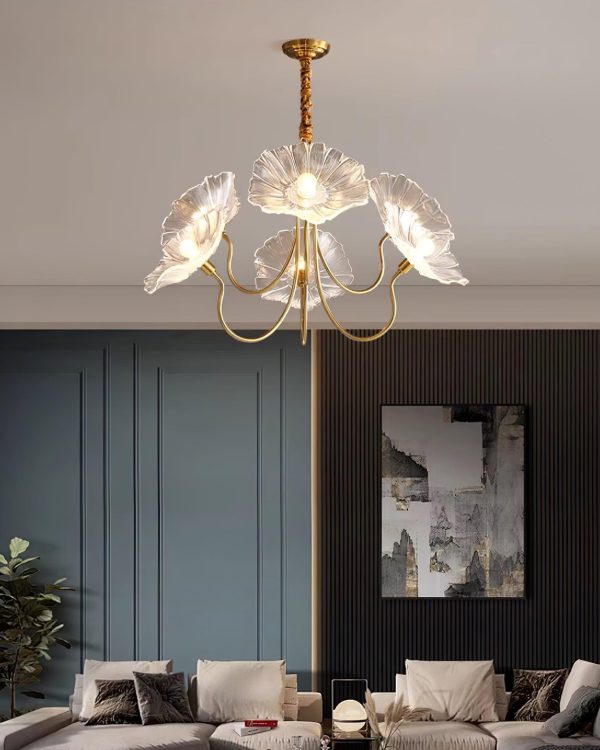 murano glass flowers chandelier