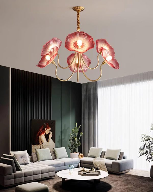 murano glass flowers chandelier