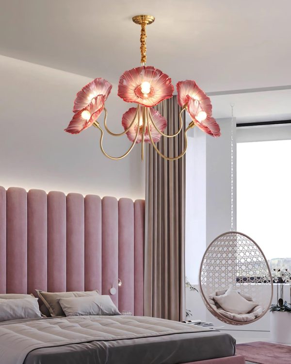murano glass flowers chandelier