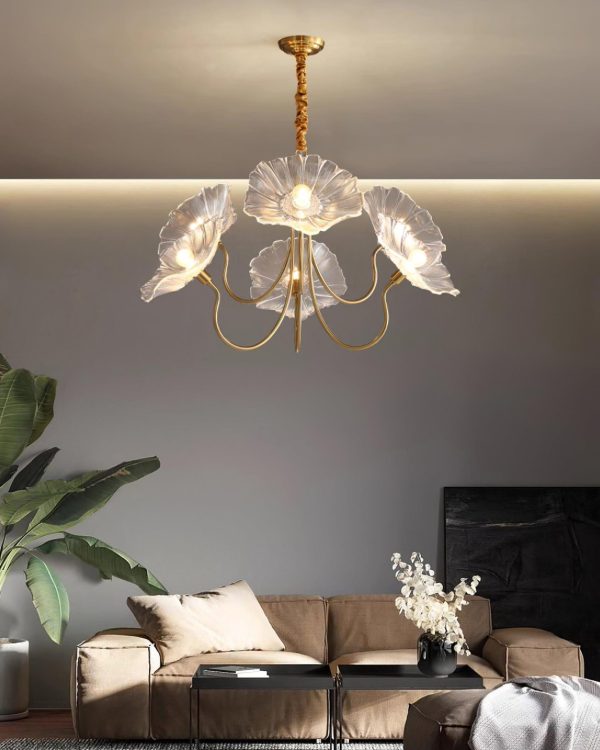 murano glass flowers chandelier
