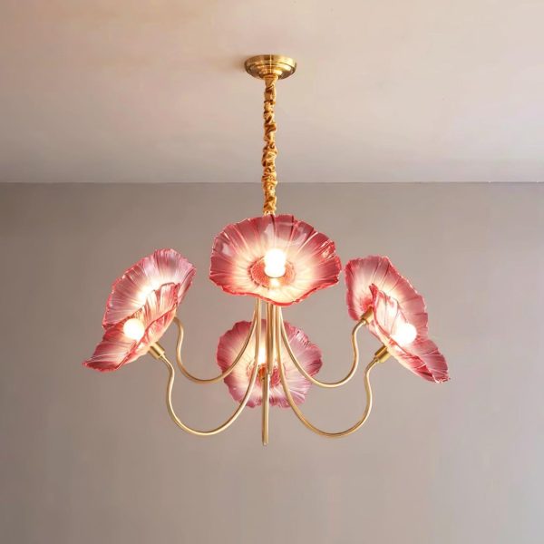 murano glass flowers chandelier