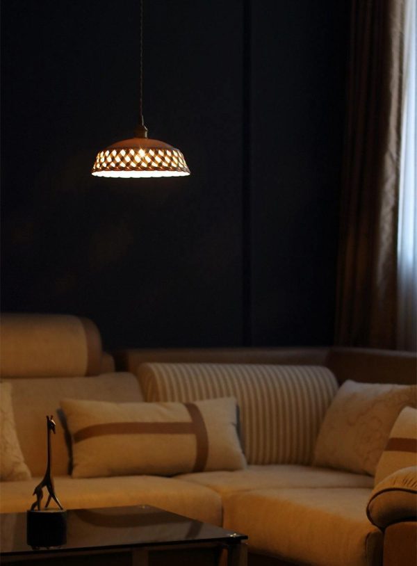 openwork ceramic pendant lamp