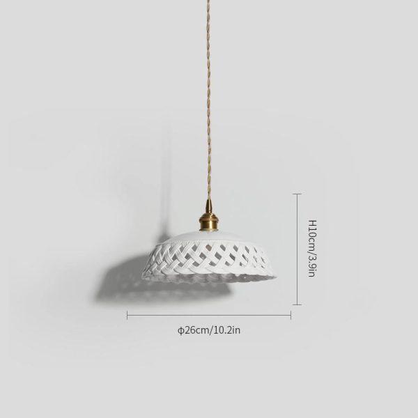 openwork ceramic pendant lamp
