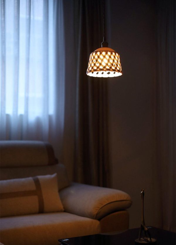 openwork ceramic pendant lamp