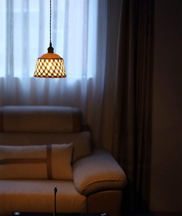 openwork ceramic pendant lamp