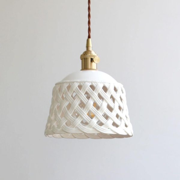 openwork ceramic pendant lamp