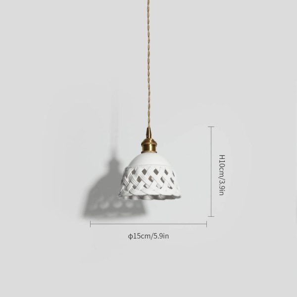 openwork ceramic pendant lamp