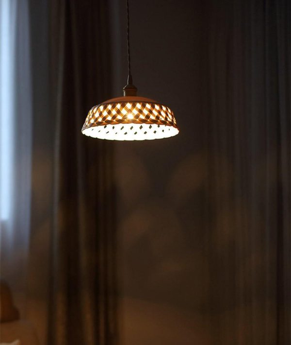 openwork ceramic pendant lamp