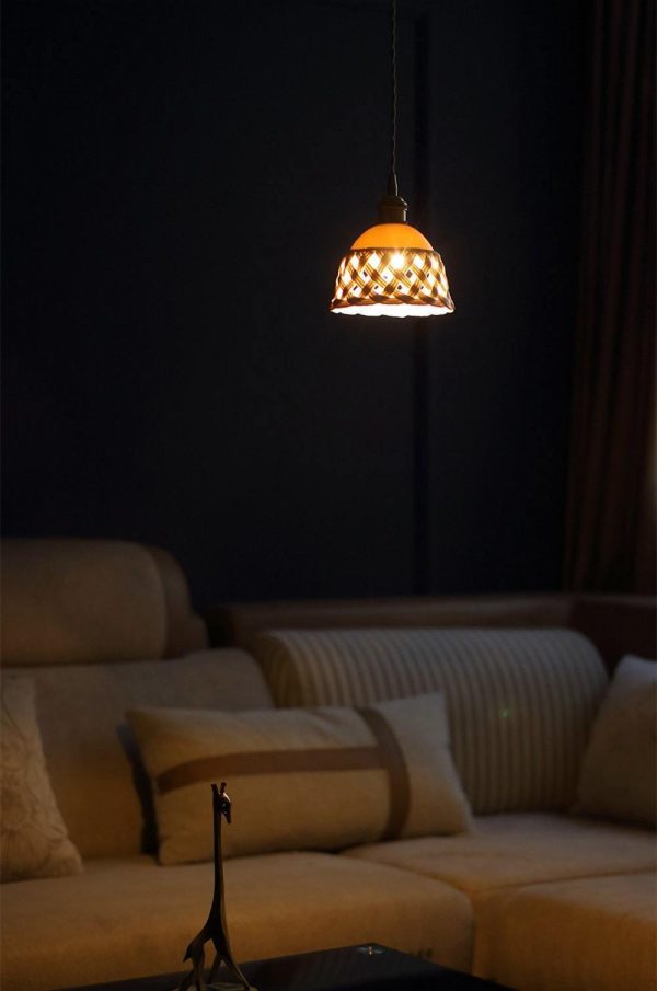 openwork ceramic pendant lamp