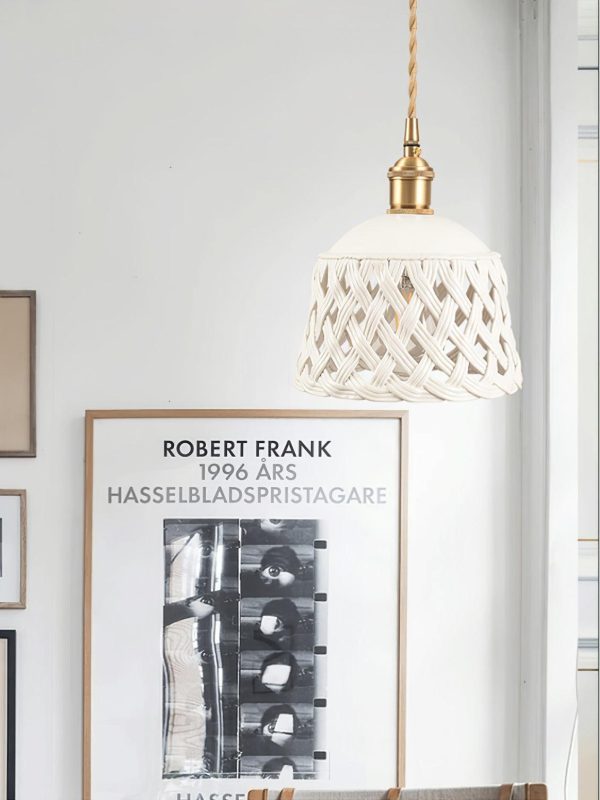 openwork ceramic pendant lamp