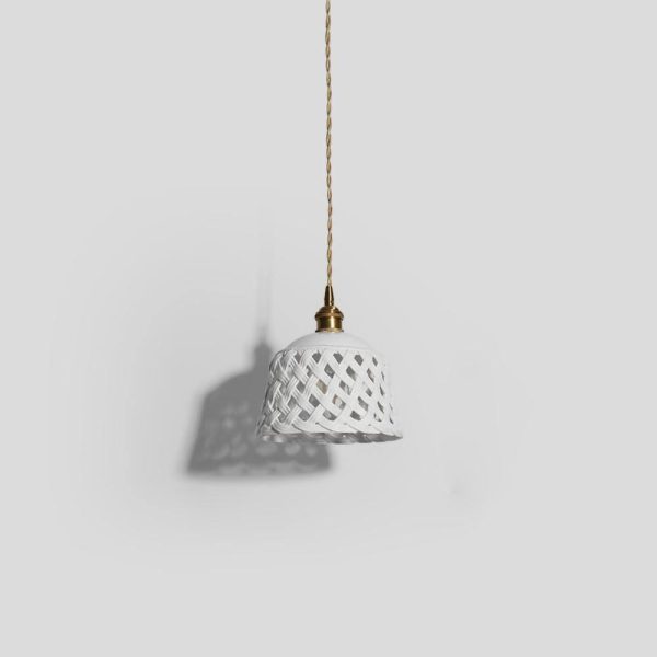 openwork ceramic pendant lamp