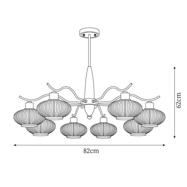 penton glass chandelier