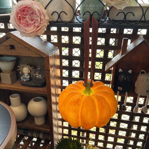 pumpkin portable table lamp