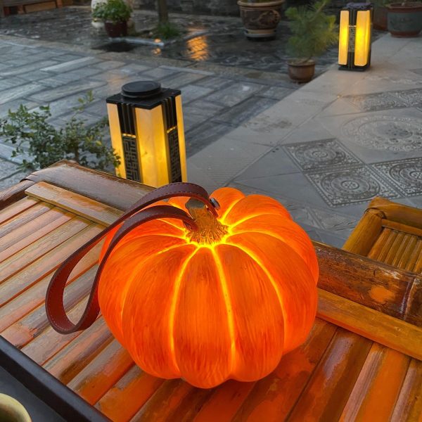 pumpkin portable table lamp