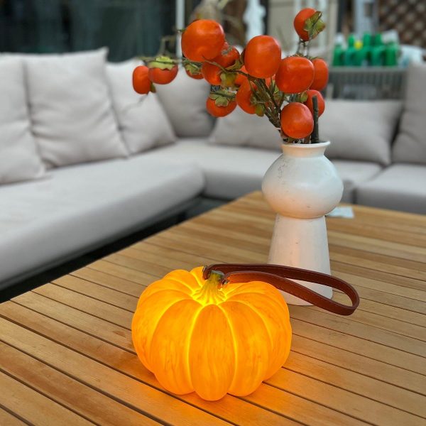 pumpkin portable table lamp