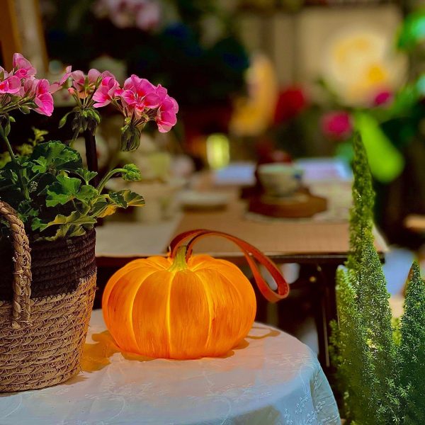 pumpkin portable table lamp