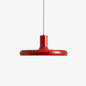 red frisbee pendant lamp