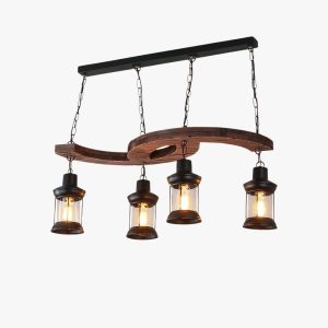 retro boat wood chandelier