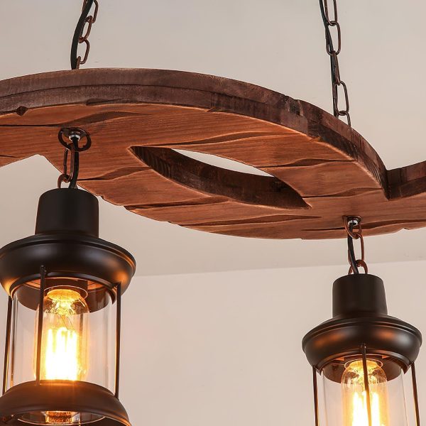 retro boat wood chandelier