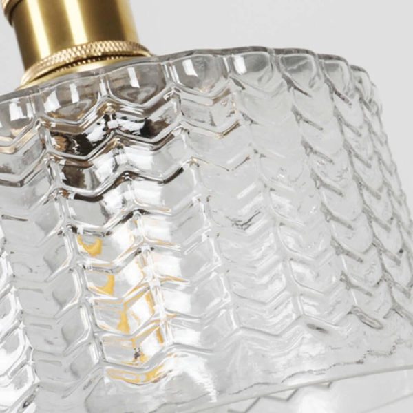 retro cylinder glass pendant light