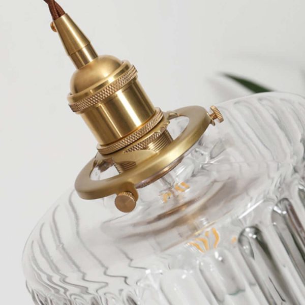 retro cylinder glass pendant light