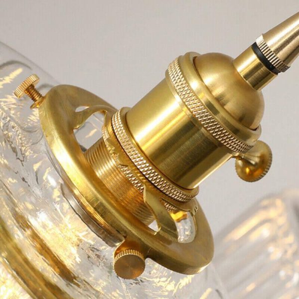 retro cylinder glass pendant light