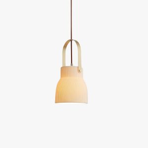 ribbed ceramic pendant lamp