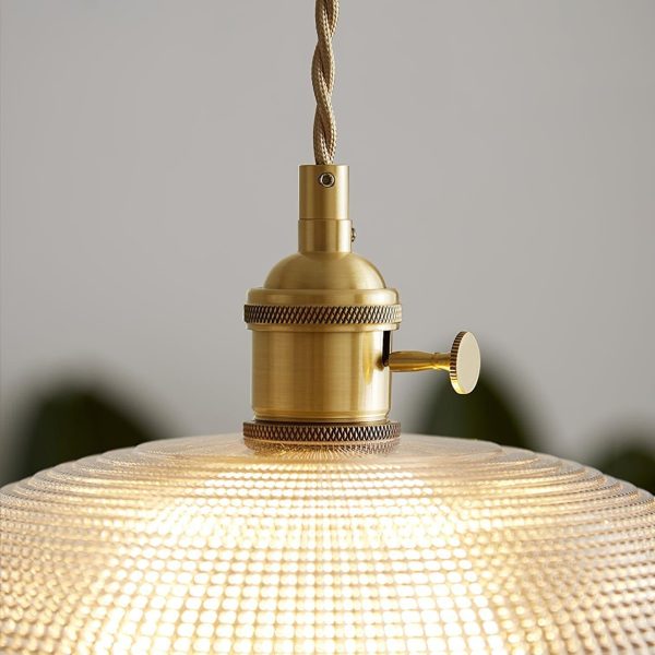 ribbed spiral pendant light