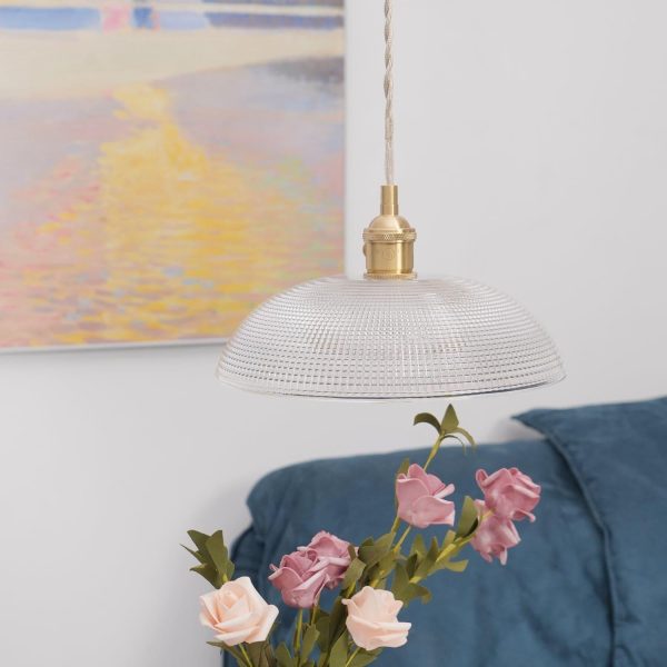 ribbed spiral pendant light