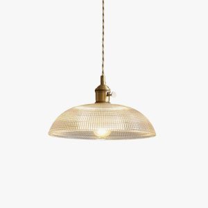 ribbed spiral pendant light