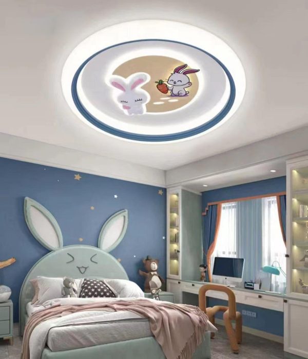round bunny ceiling lamp