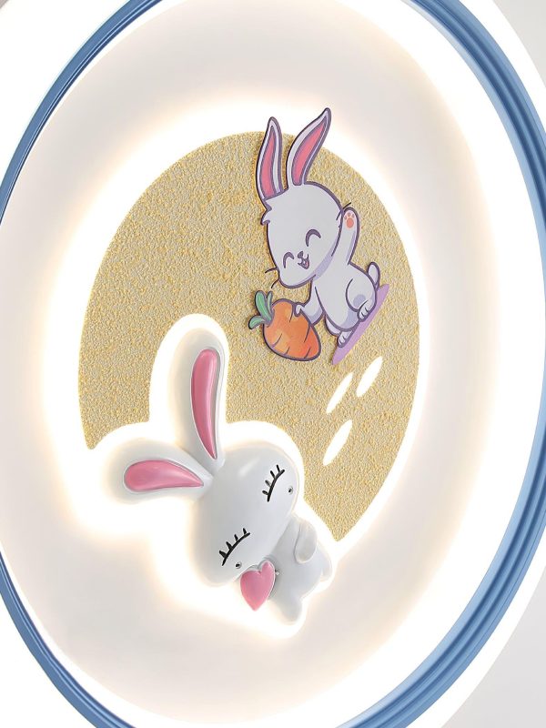 round bunny ceiling lamp