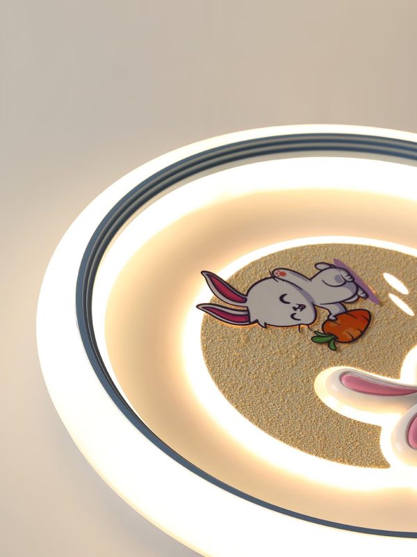 round bunny ceiling lamp