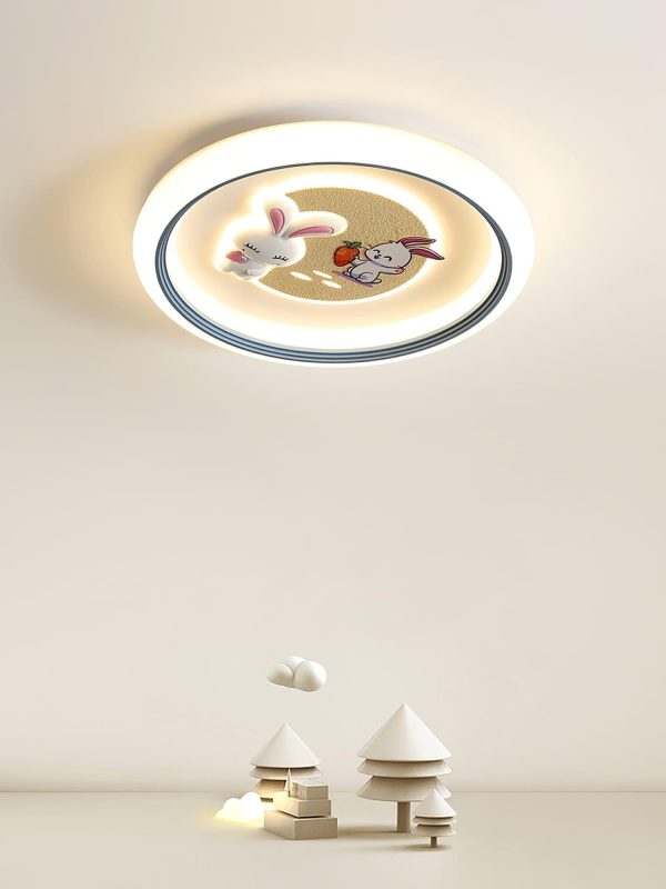 round bunny ceiling lamp