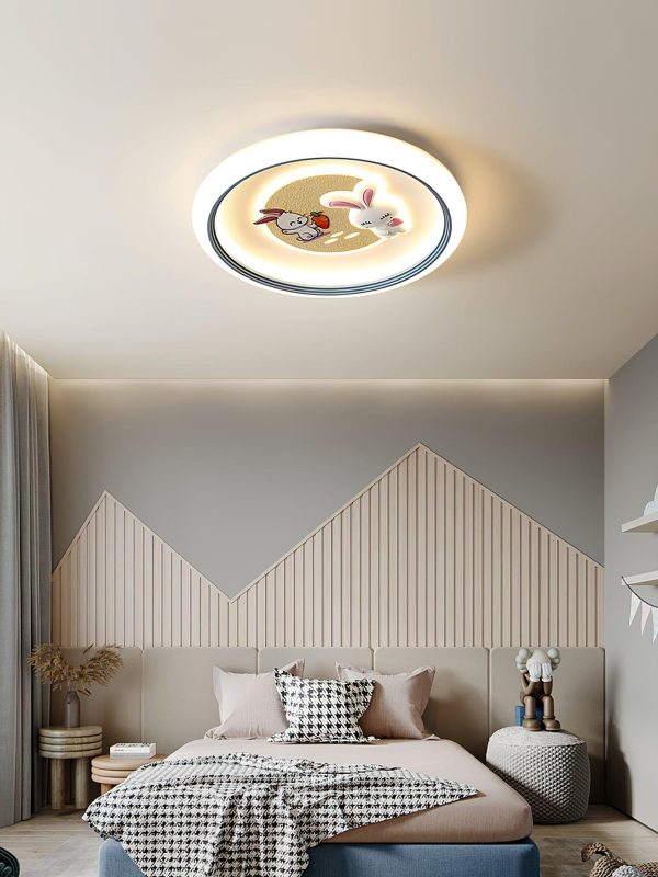 round bunny ceiling lamp