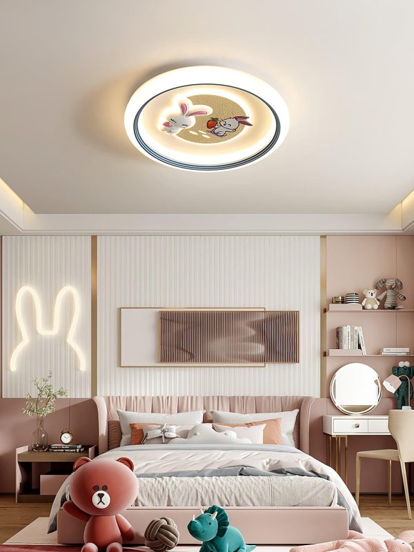 round bunny ceiling lamp