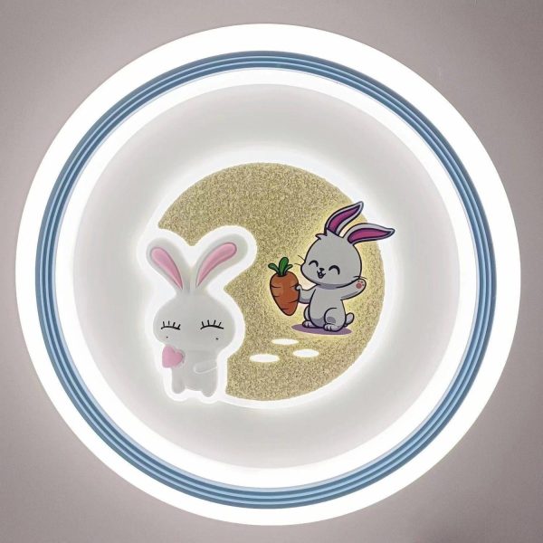 round bunny ceiling lamp