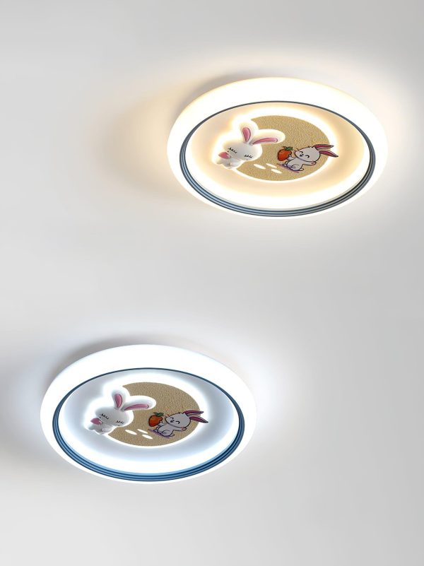 round bunny ceiling lamp