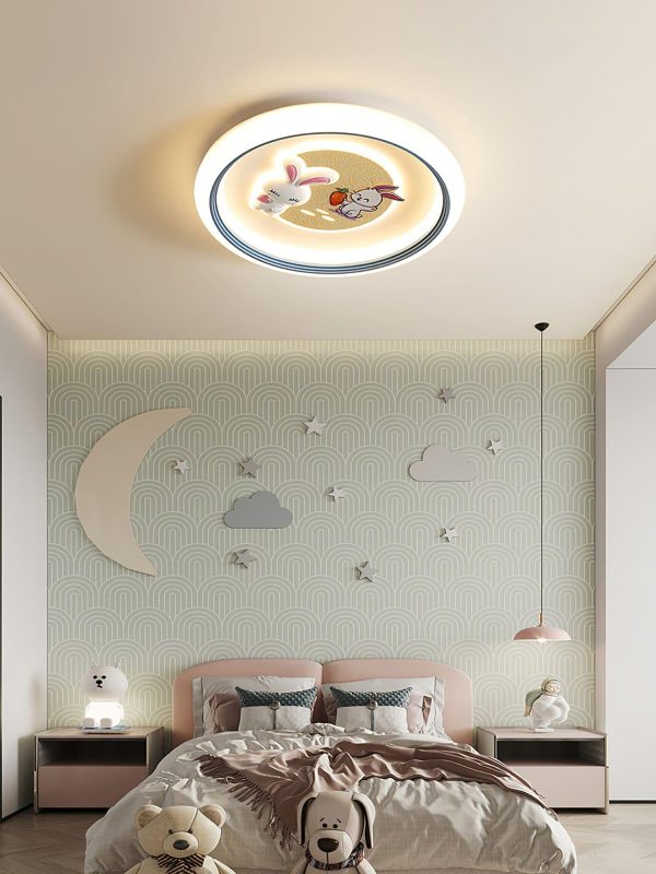 round bunny ceiling lamp