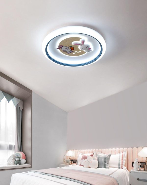 round bunny ceiling lamp