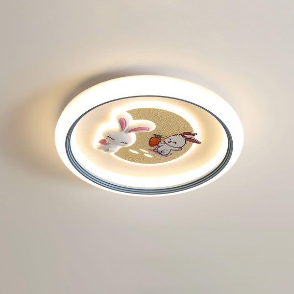 round bunny ceiling lamp